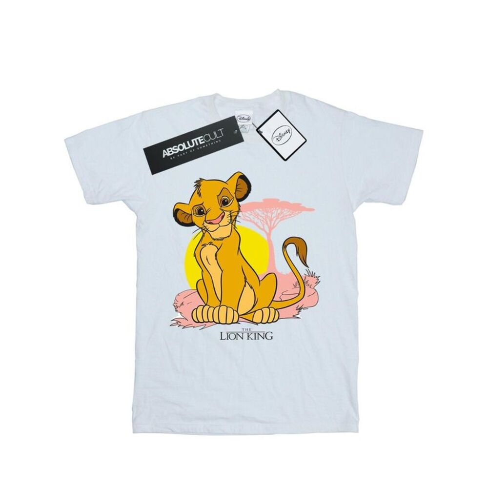 The Lion King Girls Simba Pastel T-Shirt / White